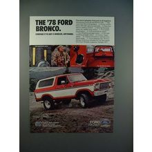 1978 Ford Bronco Ad - Compare to any 4-wheeler