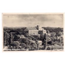 ROMSEY ABBEY FROM GREEN HILL HAMPSHIRE unused postcard RP by Photo-Precision =