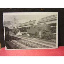 steam engines, TRINITY STREET STATION, BOLTON LANCASHIRE unused postcard railway