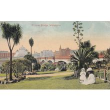 Princes Bridge Melbourne Old Postcard