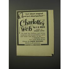 1953 Harper & Brothers Book Advertisement - Charlotte's Web by E.B. White