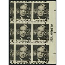 1397, Misperf Shift Freak Error Mail Early Block of Six Mint NH 14¢ Stuart Katz