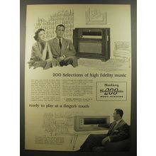 1954 Seeburg Select-o-Matic 200 Ad - 200 selections of high fidelity music