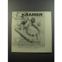 1956 Kramer Jewelry Advertisement - The Diamond Look by.. Kramer
