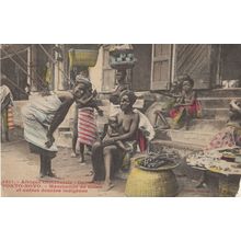Dahomey African Mother Breast Feeding Old Postcard Please Read