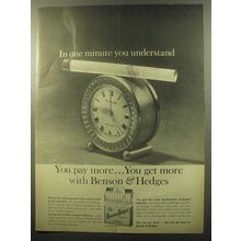 1959 Benson & Hedges Cigarettes Ad - In one minute you understand