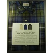 1960 Hathaway Shirts Ad - Hathaway creates four new Viyella shirts from tartan