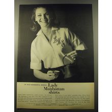 1960 Lady Manhattan Shirts Ad - In your wonderful world