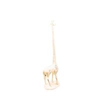 Whitewashed Cast Iron Giraffe Extra Toilet Paper Stand 19"