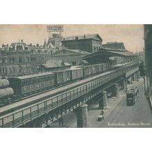 Rotterdam Station Beurs Railway Antique Holland Postcard