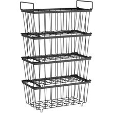 Ispecle Freezer Organizer Bins - 4 Pack Small Stackable Deep Freezer Organizer B