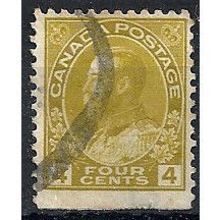 Canada 1922 SG249 4c Olive-Yellow Fine Used .. ..