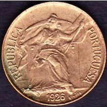 1926 Portugal 50 Centavos Coin