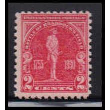 688 2c Battle of Braddock Barely Clears MNH O2701