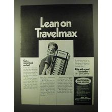 1971 National Car Rental Ad - Lean on Travelmax