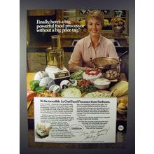 1978 Sunbeam Le Chef Food Processor Ad - Shirley Jones