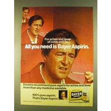 1980 Bayer Aspirin Ad - For Aches and Fever