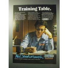 1986 Mr. Goodwrench Service Ad - Training Table
