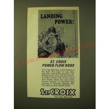 1966 St. Croix Power Flow Rods Ad - Landing Power!