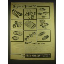 1963 Firth-Vickers Stainless Steel Ad - Buying a present?