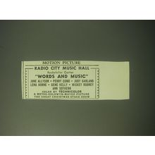 1948 MGM Words and Music Movie Ad - Radio City Music Hall Rockefeller Center