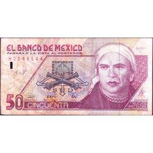 1992 Mexico Banknote 50 Pesos