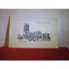 ST. CUTHBERT'S CHURCH, WELLS, SOMERSET unused vintage postcard by J & R Denner =