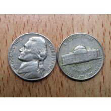 1957d USA 5 Cents Jefferson Nickel Coin