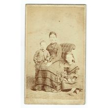 Victorian cdv photo woman & two children Dalton in Furness photographer