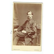 Victorian cdv photo bearded clergyman Rev Bridge seated London photographer