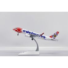 AIRBUS A320 EDELWEISS AIR REG: HB-JLT WITH STAND - JCWINGS XX20337 1/200