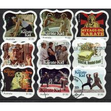 AUSTRALIA 2024 THE KARATE KID S/A SET OF 9 USED EX MY STAMPS PACK L461