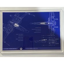 Agoro Collectible Star Wars X-Wing T-70 Blueprint 1 Oz Silver