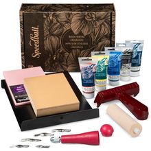 Speedball Deluxe Block Printing Kit - Includes Inks, Brayer, Bench Hook, Lino Ha