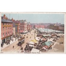 ED 175 NOTTINGHAM - MARKET PLACE. PRINTED POSTCARD
