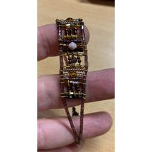 VINTAGE BEADS & STONES BRACELET 6.85 GRAMS 8.5cm (J)