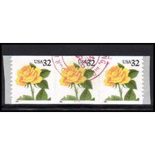 Used 3054 32c Yellow Rose Very Fine PNC 6677/3 PA3704