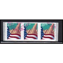 Used 3281c 33c U.S. Flag Over City Fine PNC 3333/3 PA4068