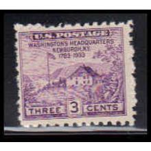 752 3c Washington's Hdqs Barely Clears MNH O4847