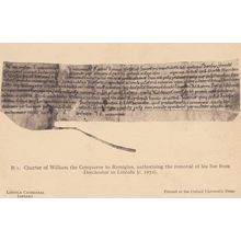 Charter of William the Conqueror Antique Postcard