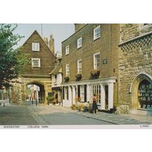 Rochester College Yard Kent Bakers Precinct Pantry Book Shop Rare 1970s Postcard