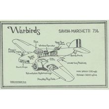 Savoia Marchetti 791 WW2 Military Bomber Plane Limited Edition Postcard