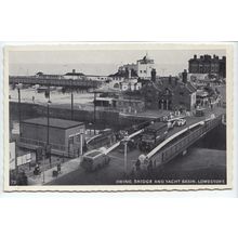 Swing Bridge and Yacht Basin Lowestoft Suffolk Postcard 79