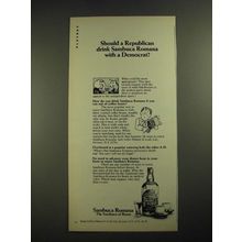 1980 Sambuca Romana Ad - Should a Republican Drink with a Democrat?