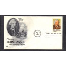 FDC Art Craft 1941 20c John Hanson (Cachet-U/A) CV00214