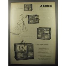 1950 Admiral Model 36x36 Television Ad - Admiral World's largest manufacturer