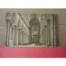 NAVE4 EAST, SALISBURY CATHEDRAL WILTSHIRE unused antique postcard F. Frith =