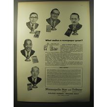 1953 Minneapolis Star and Tribune Newspaper Ad - What makes a newspaper great?