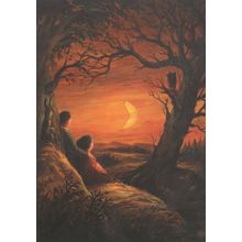 Ernst Kahl Bananenmond German Banana Moon Painting Postcard