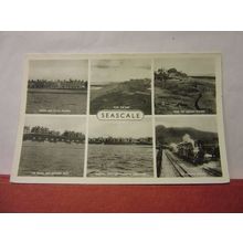multiview, SEASCALE, CUMBERLAND used vintage postcard RP 1969 pm =